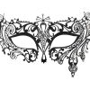 Metal Filigree Crystal Burst Masquerade Mask