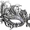 Metal Filigree Swan Masquerade Mask