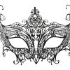 Metal Filigree High Point Masquerade Mask