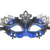 Metal Filigree Blue Masquerade Mask