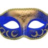 Classic Blue And Gold Venetian Mask