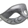 Classic Silver and White Venetian Mask