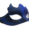 Blue and Black Masquerade Mask with Glitter