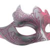 Silver and Pink Masquerade Mask with Glitter