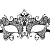 Metal Filigree Curved Masquerade Mask