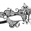 Metal Filigree Curved Masquerade Mask