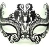 Metal Filigree Twin Butterfly Masquerade Mask