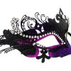 Metal Filigree Purple Masquerade Mask