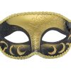 Venetian Black and Gold Masquerade Mask