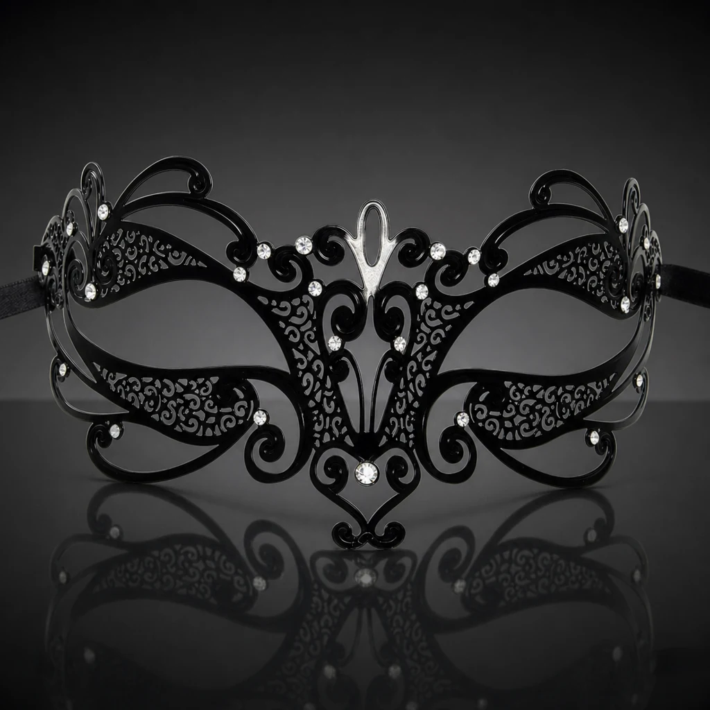 Fillagree Mask Metal Flourish Filigree Masquerade Mask