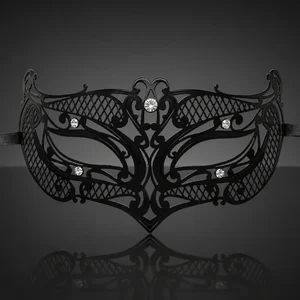 Metal Filigree Crosshatch Masquerade Mask