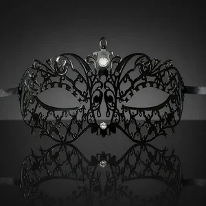 Metal Filigree Chandelier Masquerade Mask