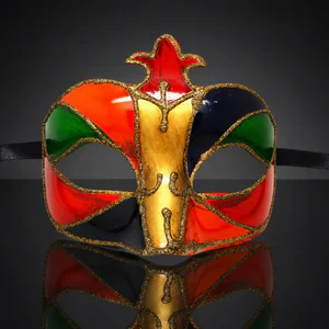 Vibrant Multi Coloured Venetian Masquerade Mask