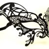 Large Metal Butterfly Filigree Masquerade Mask with Crystals