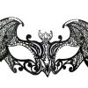 Large Bat Filigree Masquerade Mask with Crystals