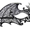 Large Bat Filigree Masquerade Mask with Crystals