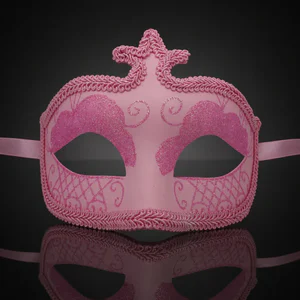 Pink Mask with Pink Glitter Detailing
