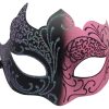 Pink and Black Masquerade Mask with Glitter