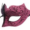 Pink and Black Masquerade Mask with Glitter