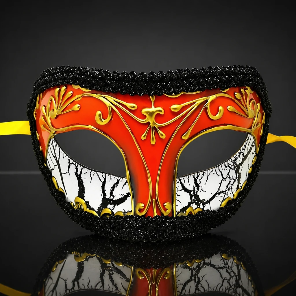 Orange Masquerade Mask