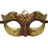 Brown and Gold Masquerade Mask