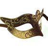 Brown and Gold Masquerade Mask