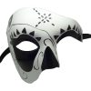 White Phantom Mask with Black Detailing
