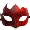 Red and Black Masquerade Mask with Glitter