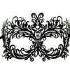 Floral Metal Filigree Masquerade Mask with Crystals