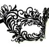 Floral Metal Filigree Masquerade Mask with Crystals