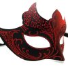 Red and Black Masquerade Mask with Glitter
