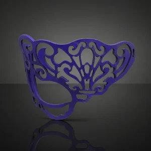 Petite Purple Victorian Authentic Leather Mask