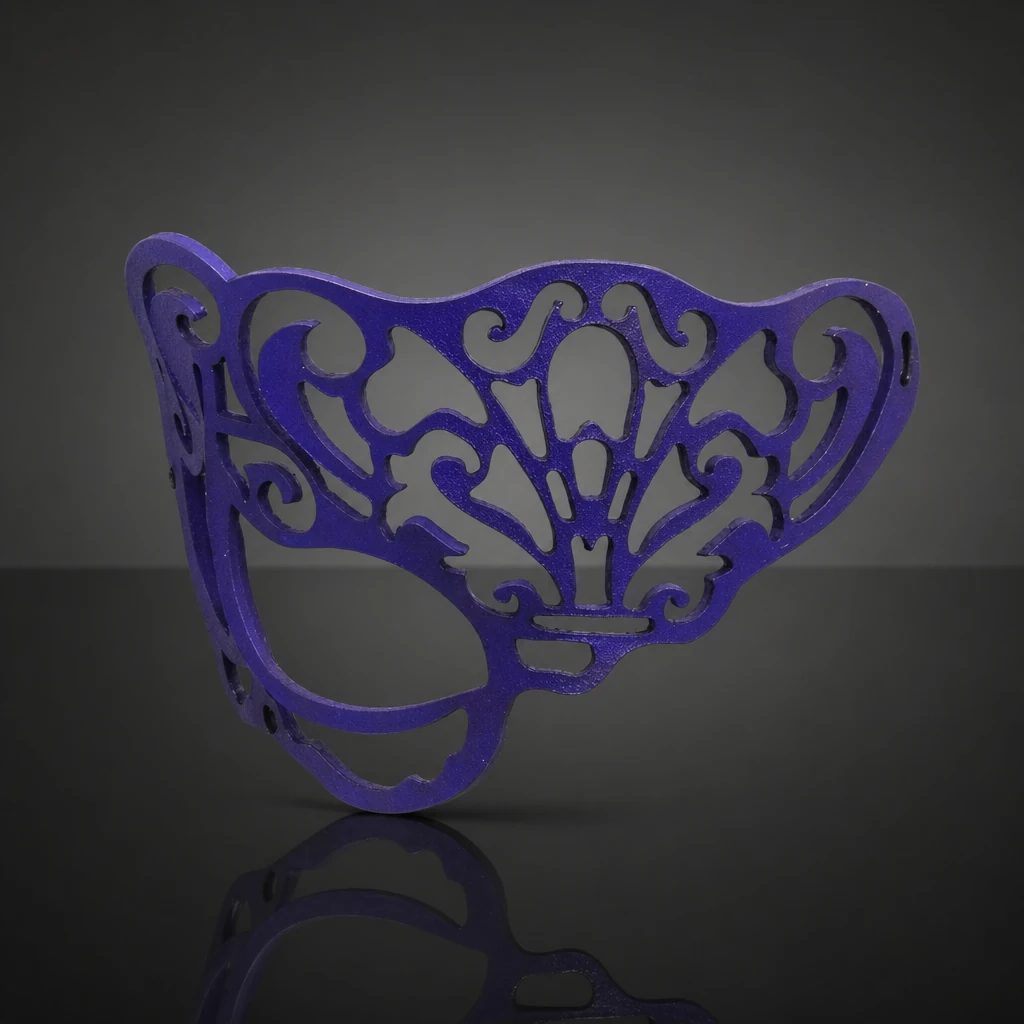 Petite Purple Victorian Authentic Leather Mask