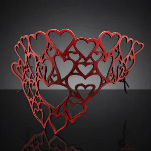 Queen Of Hearts Red Authentic Leather Mask