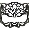 Black Real Leather Victorian Mask for Glasses