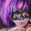 Black Baroque Large Authentic Leather Mask