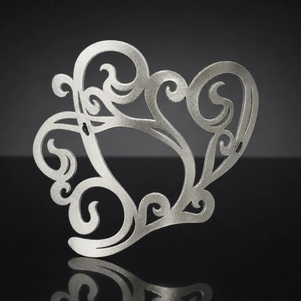 Authentic Leather Silver Heart Mask