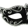 Classic Black And Silver Venetian Mask