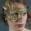 Golden Goddess Authentic Leather Filigree Mask