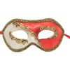 Classic Red Abstract Venetian Mask