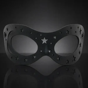 Black Nightsky Leather Eye Mask
