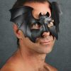 Mens Leather Bat Mask