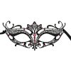 Metal Filigree Lotus Masquerade Mask with Pink Crystals