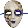 Blue Venetian Doll Face Mask