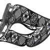 Metal Filigree Wide Mens Masquerade Mask