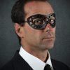 Black Superhero Leather Eye Mask