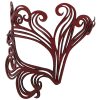 Authentic Leather Red Swirl Mask