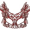 Red Baroque Large Authentic Leather Mask