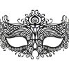 Metal Mystical Masquerade Mask with Clear Crystals