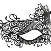 Metal Mystical Masquerade Mask with Clear Crystals